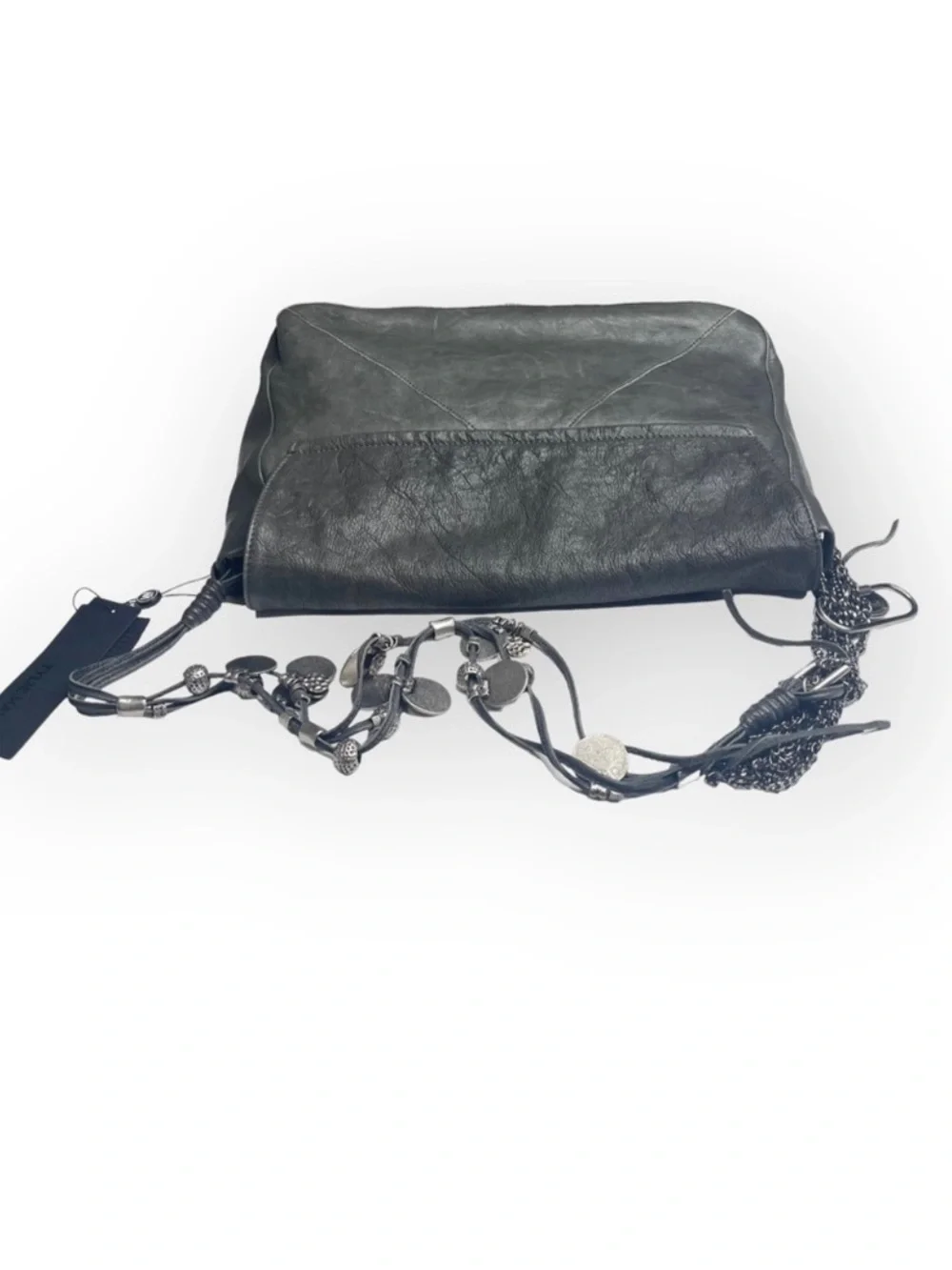 NEW RARE TYLIE MALIBU LEATHER GYPSY CARAVAN SULTAN COINS CROSSBODY PURSE